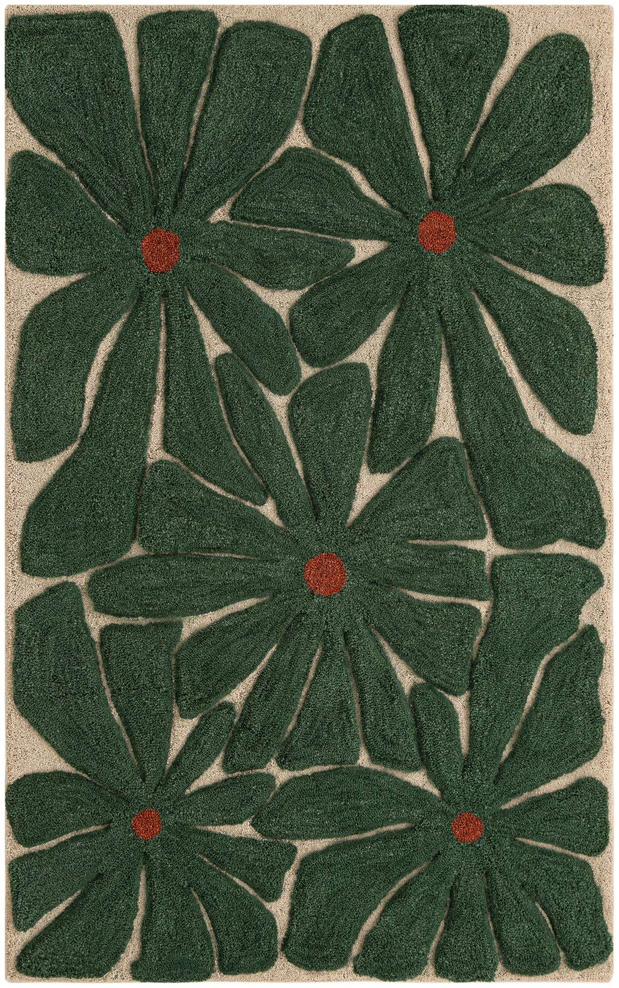 5' 1 x 8' Handtufted Wool Rug