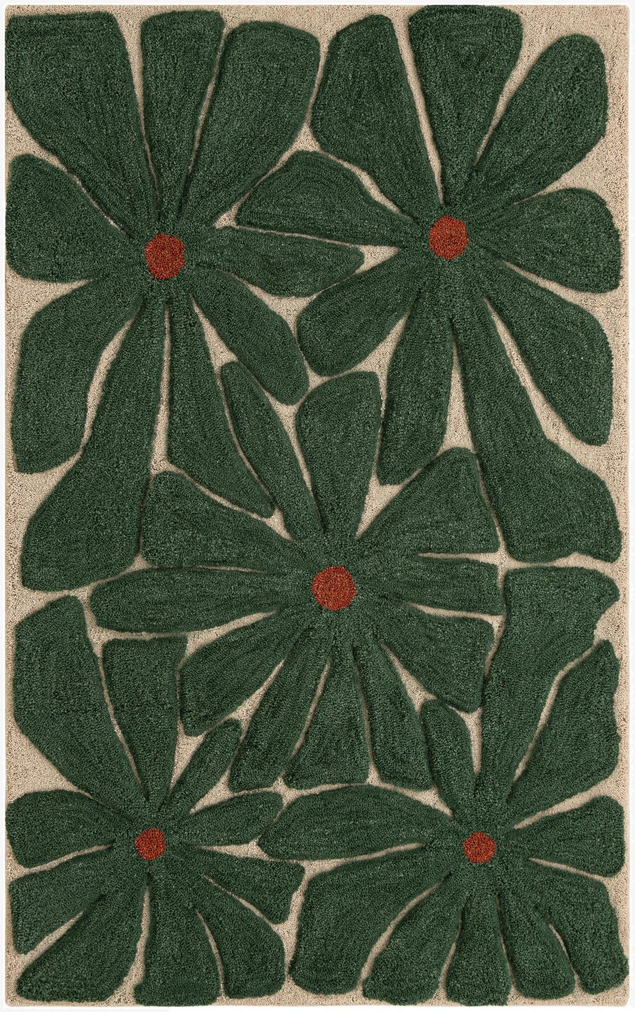 3' 3 x 5' 3 Handtufted Wool Rug