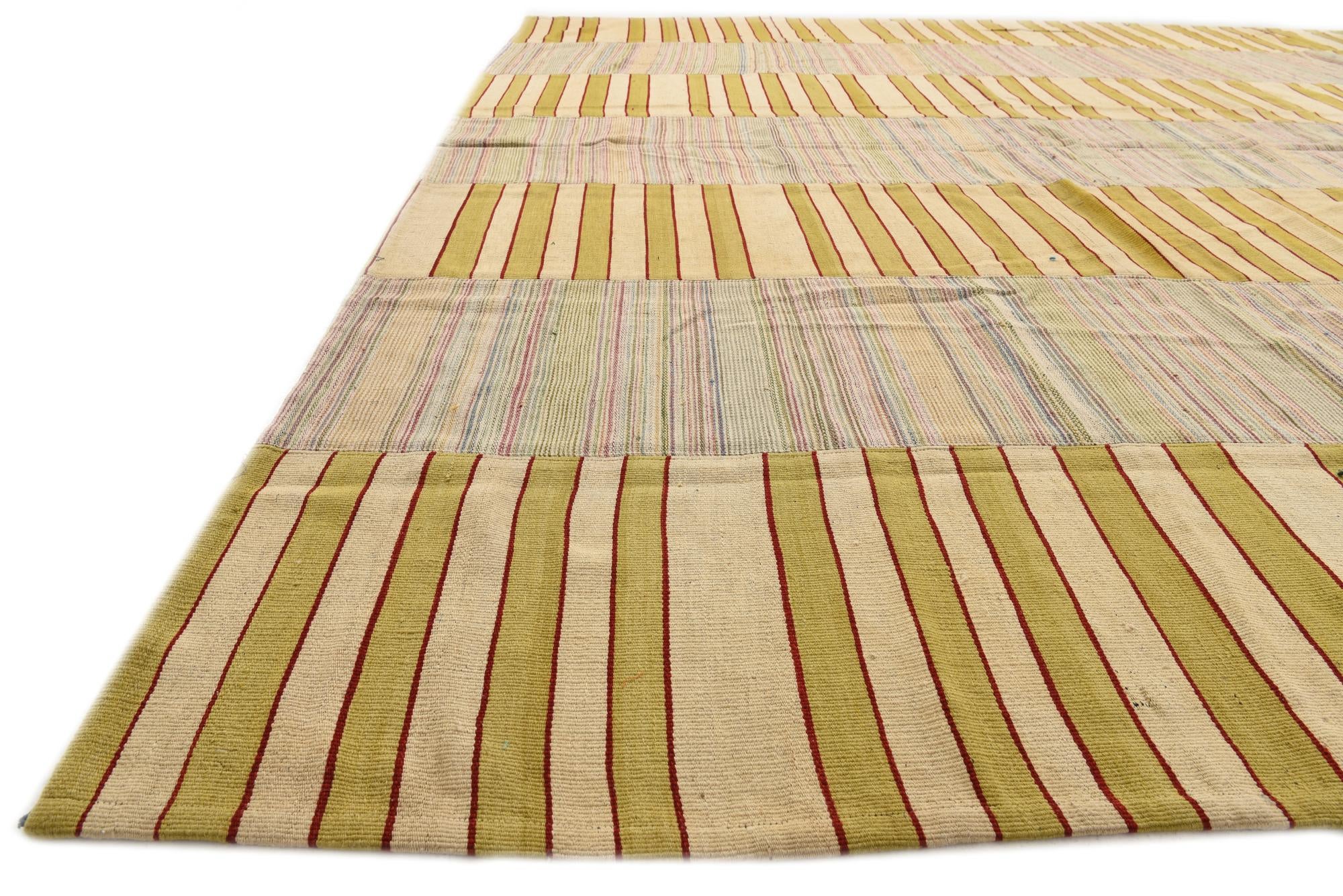10' 5 x 12' 4 Hand Woven Kilim Modern Wool Rug