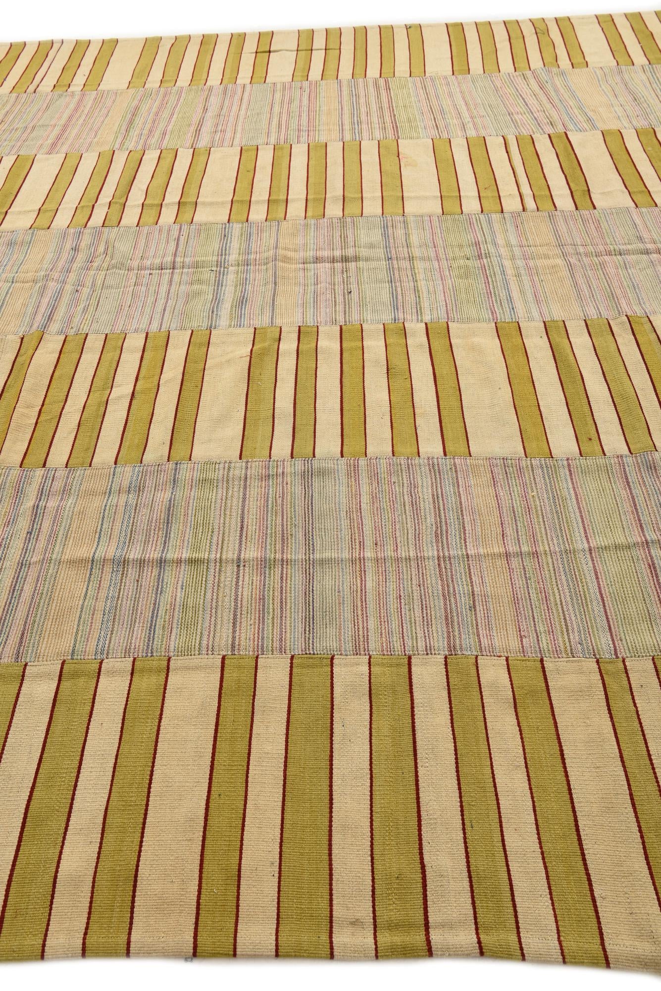 10' 5 x 12' 4 Hand Woven Kilim Modern Wool Rug