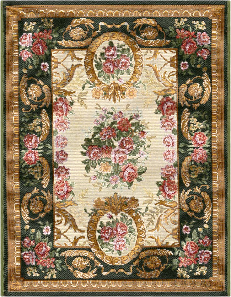 Detail image of 2' x 3' Easy-Clean Traditional Indoor / Outdoor Rug