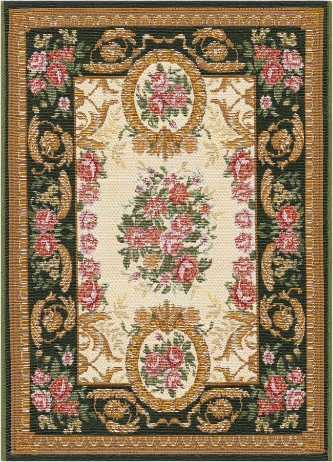 Detail image of 2' x 3' Easy-Clean Traditional Indoor / Outdoor Rug