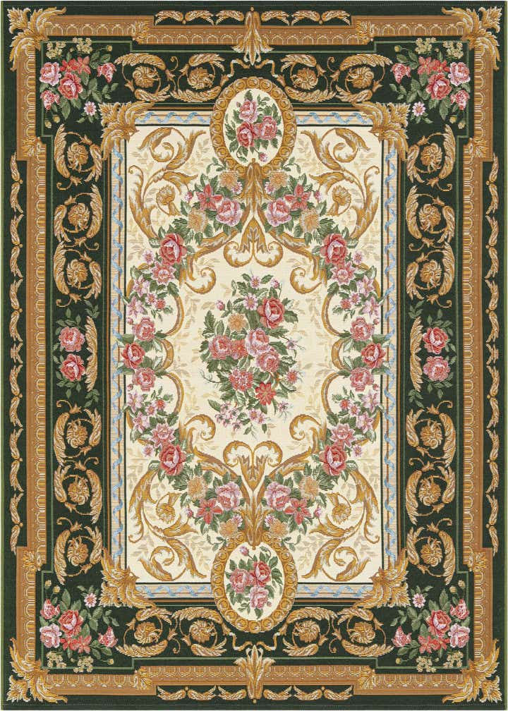 5' x 7' Easy-Clean Traditional Indoor / Outdoor Rug