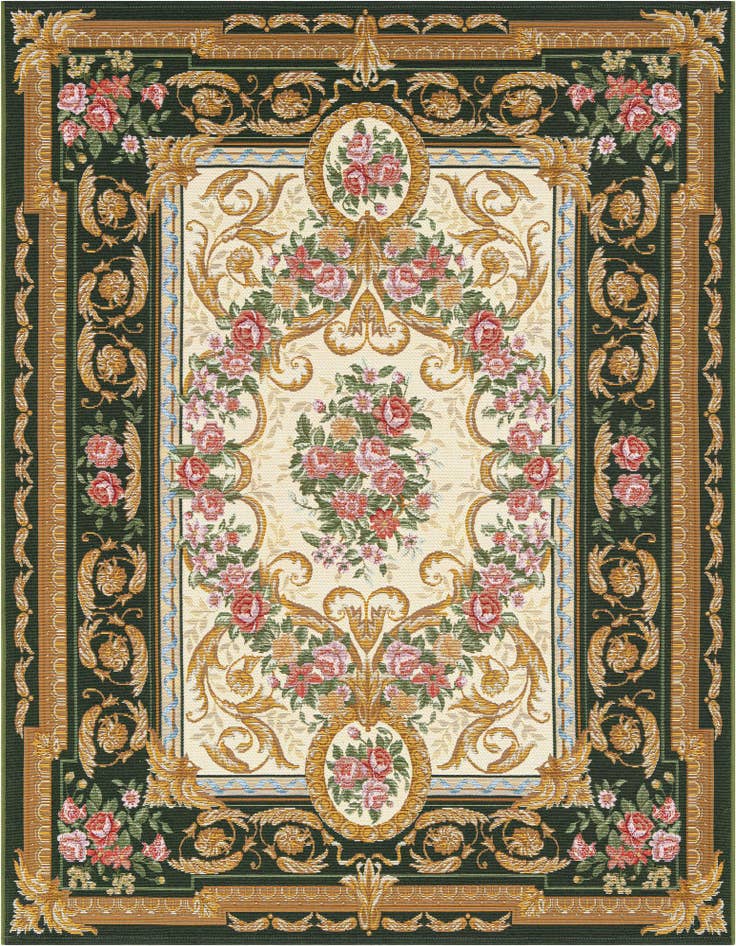 Detail image of 5' x 7' Easy-Clean Traditional Indoor / Outdoor Rug