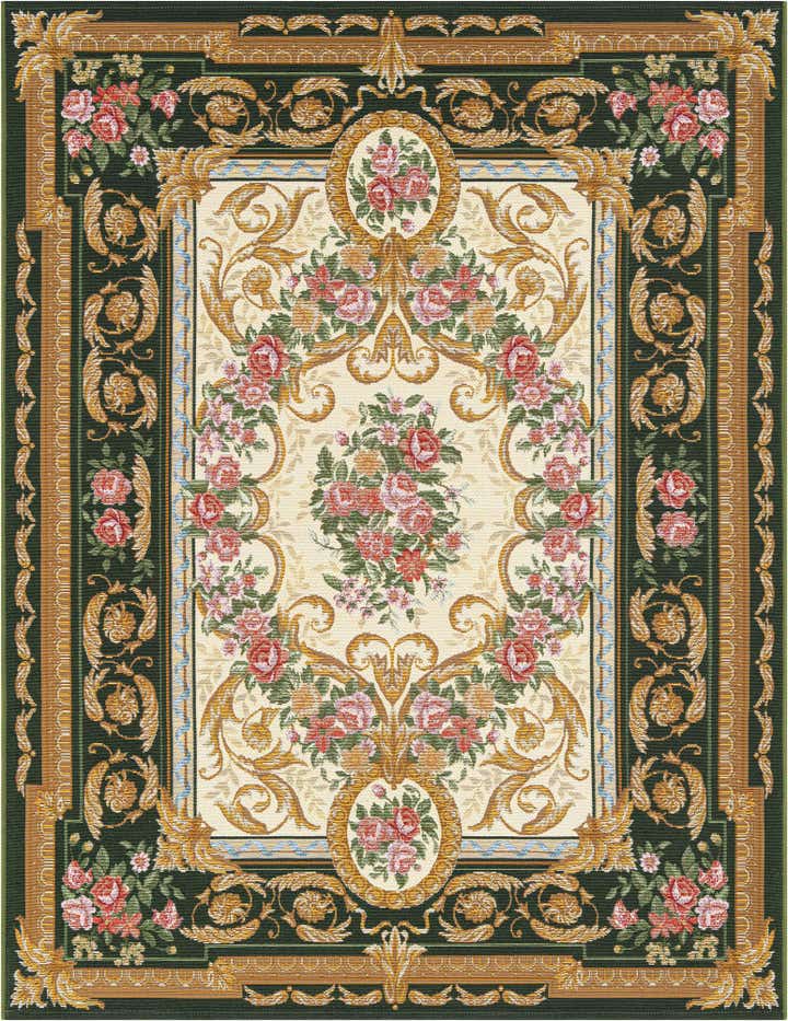 5' x 7' Easy-Clean Traditional Indoor / Outdoor Rug
