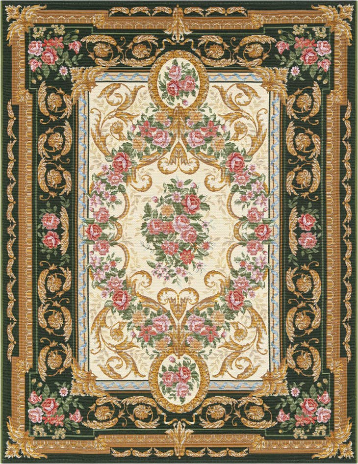 Detail image of 5' x 7' Easy-Clean Traditional Indoor / Outdoor Rug