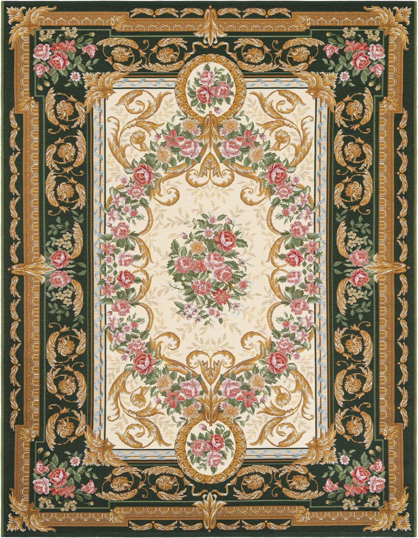 5' x 8' Easy-Clean Traditional Indoor / Outdoor Rug