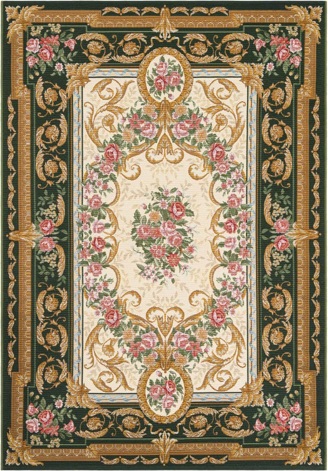 Detail image of 5' x 8' Easy-Clean Traditional Indoor / Outdoor Rug