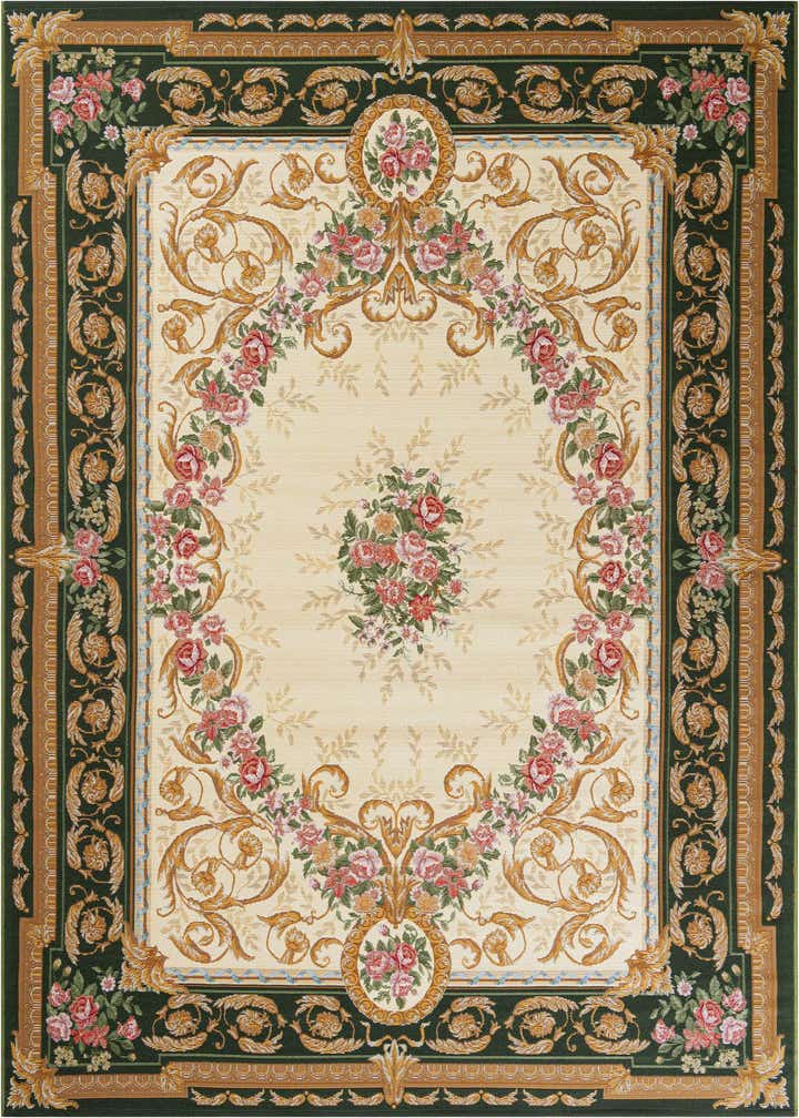 6' x 9' Easy-Clean Traditional Indoor / Outdoor Rug