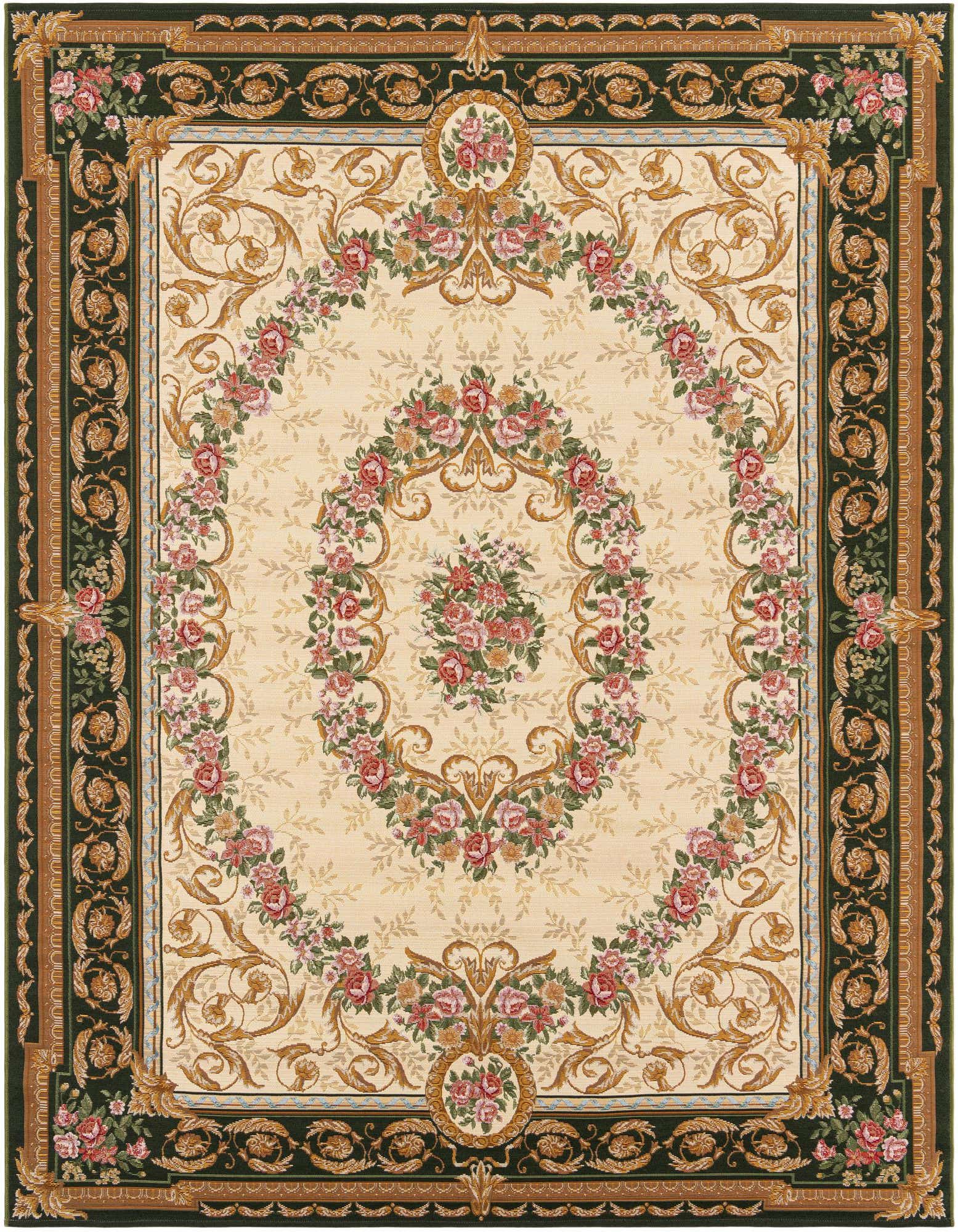 7' 10 x 10' Easy-Clean Traditional Indoor / Outdoor Rug