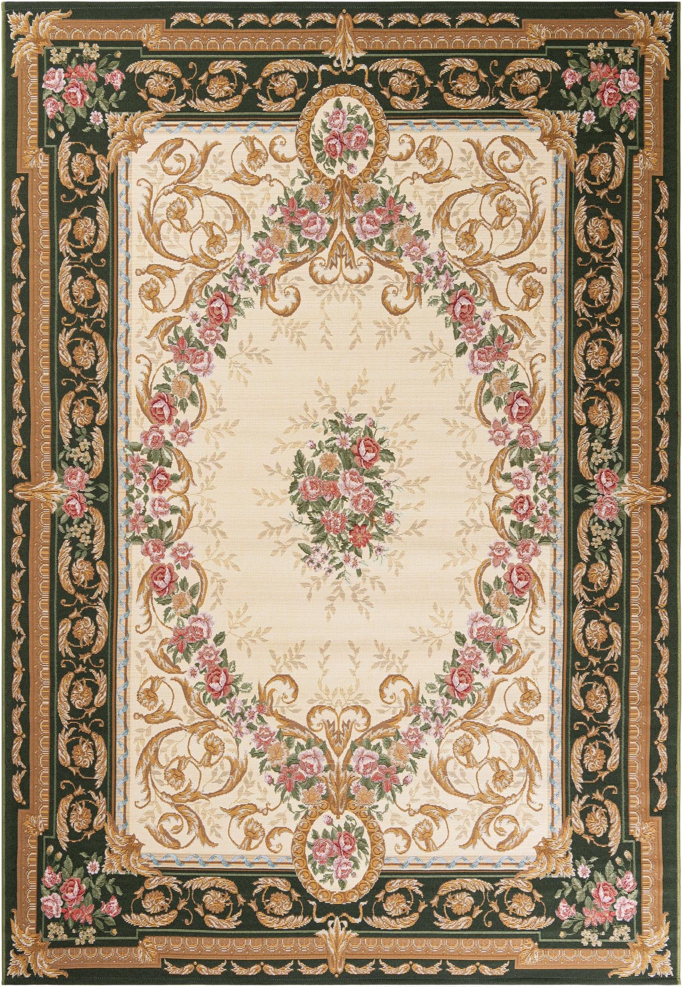 Primary image 6' x 9'  Washable Traditional Indoor / Outdoor Rug
