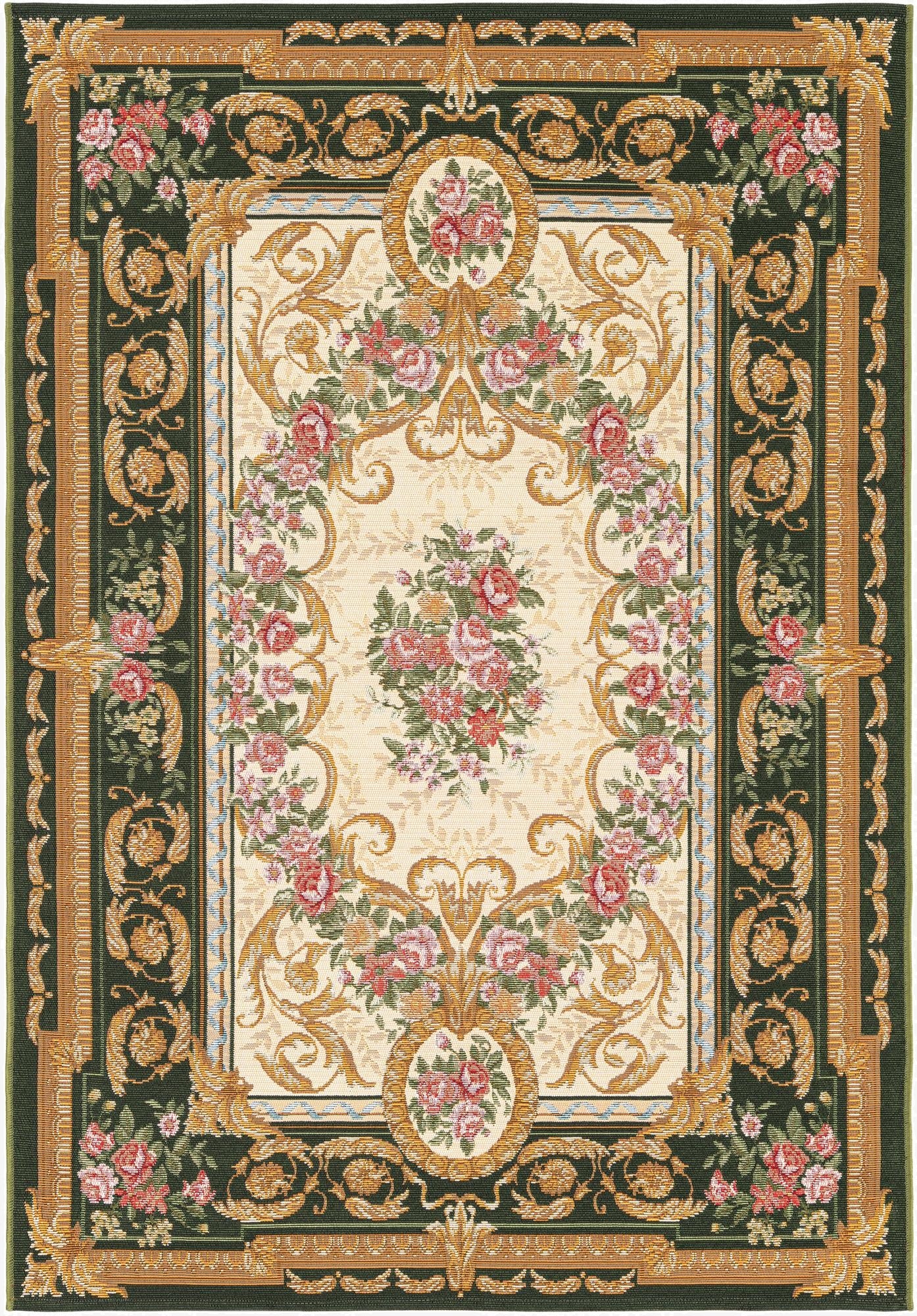 4' x 6'  Washable Traditional Indoor / Outdoor Rug