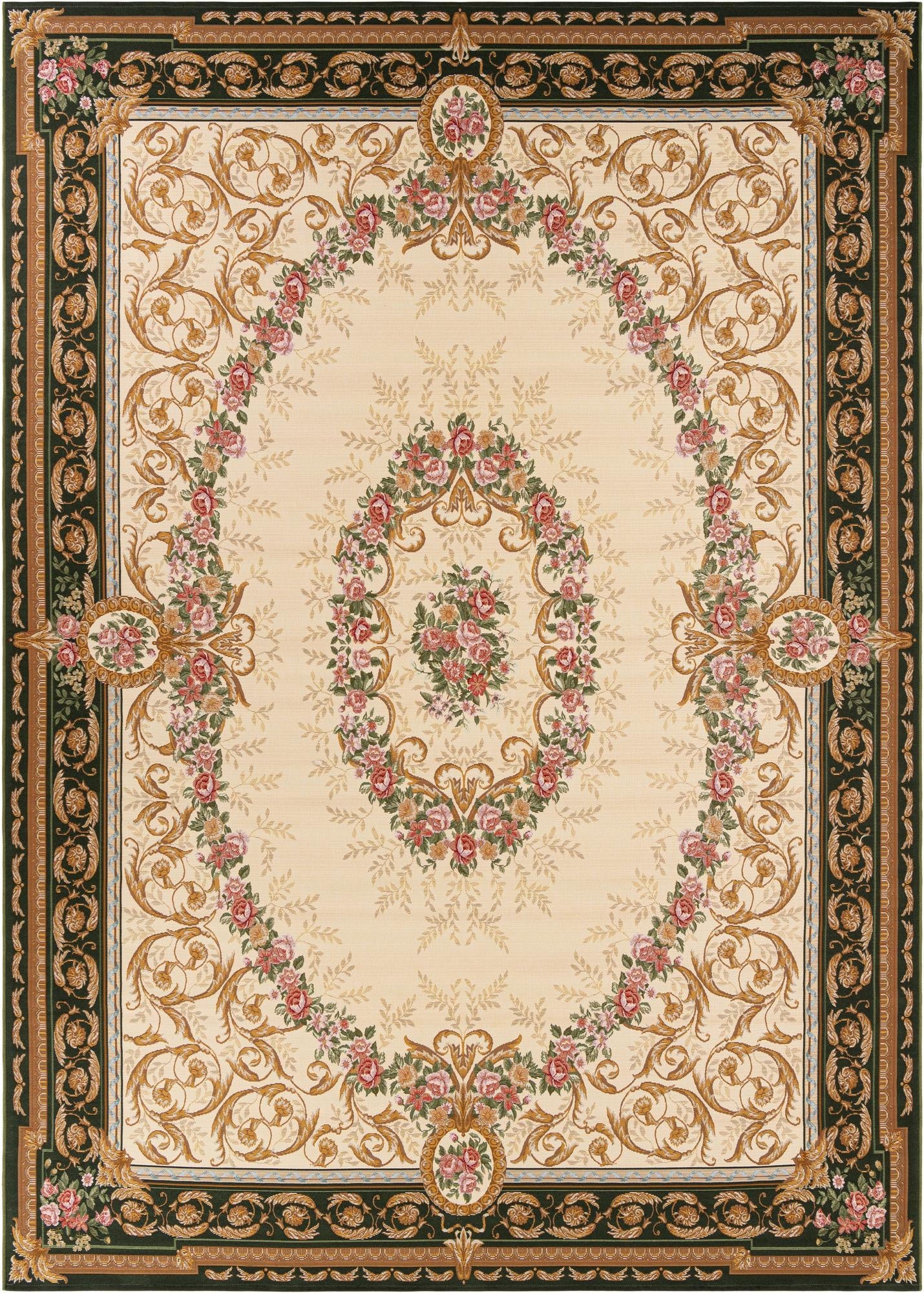 10' x 14'  Washable Traditional Indoor / Outdoor Rug