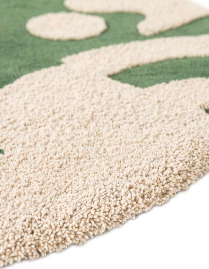 6' 1 x 6' 1 Handtufted Wool Round Rug