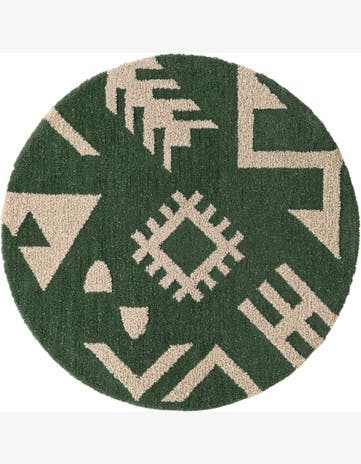 3' 3 x 3' 3 Handtufted Wool Round Rug