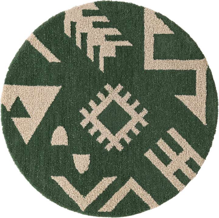 8' x 8' Handtufted Wool Round Rug
