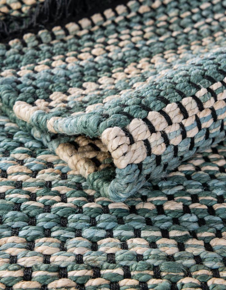 Detail image of 2' x 5' 1 Hand Woven Chunky Jute Runner Rug