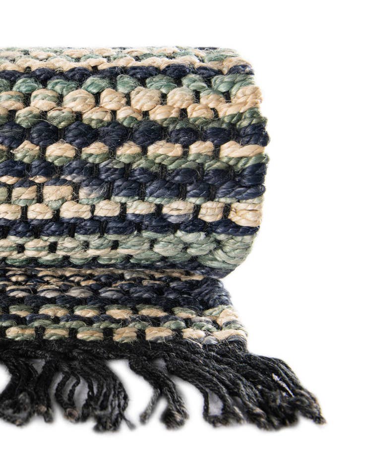 Detail image of 2' x 5' 1 Hand Woven Chunky Jute Runner Rug