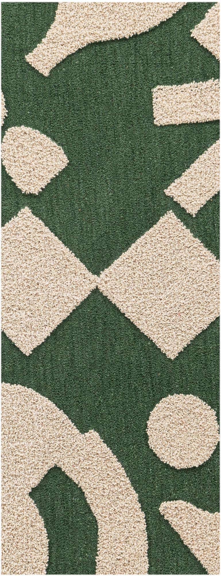 2' x 6' 1 Handtufted Wool Runner Rug