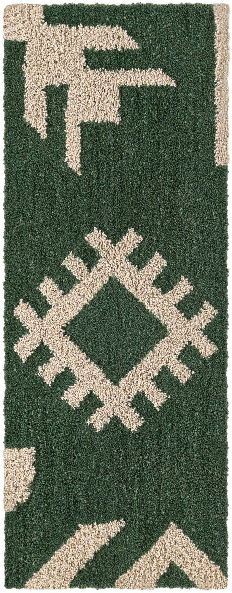 2' x 8' Handtufted Wool Runner Rug