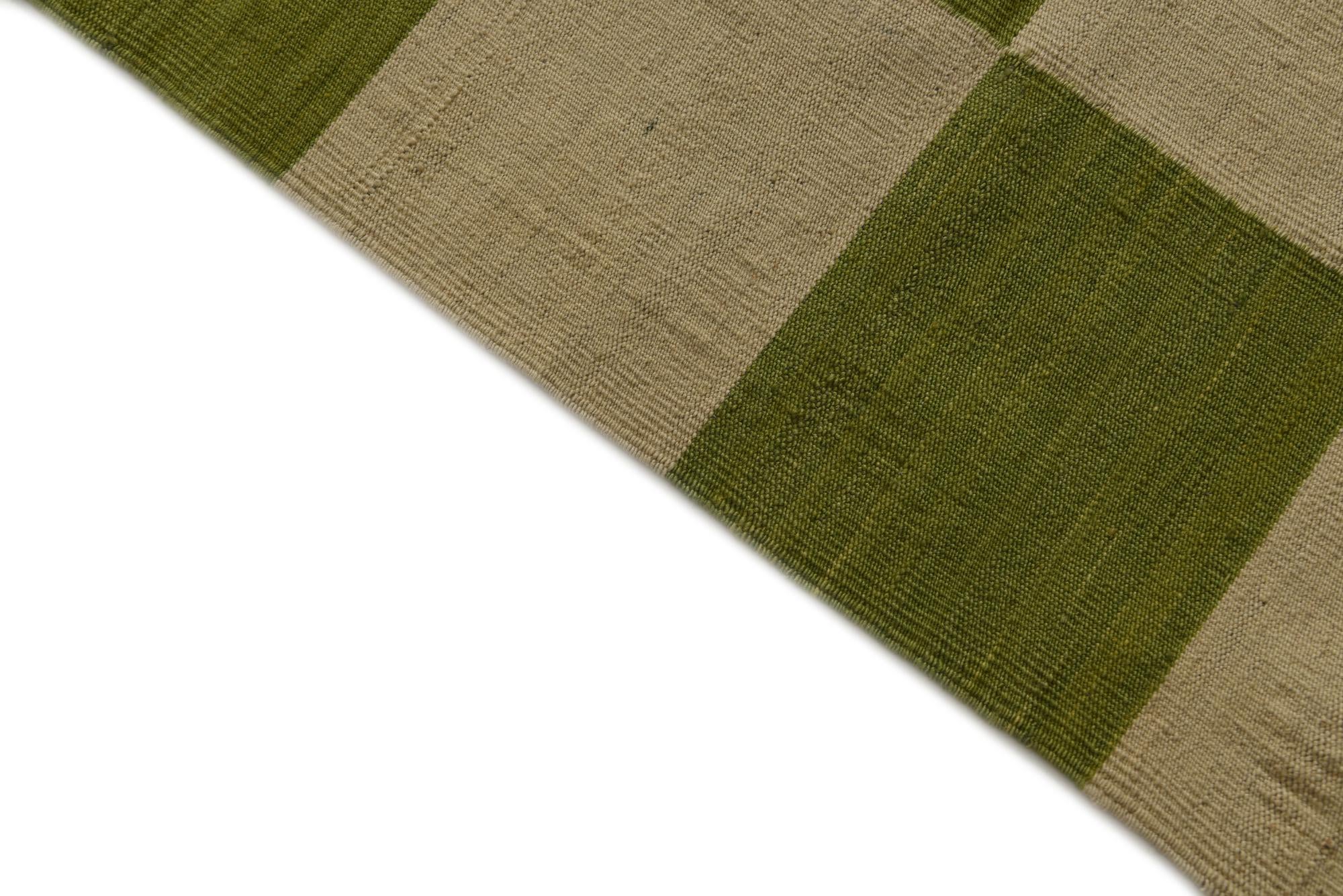 2' 10 x 9' 8 Hand Woven Kilim Modern Wool Runner Rug