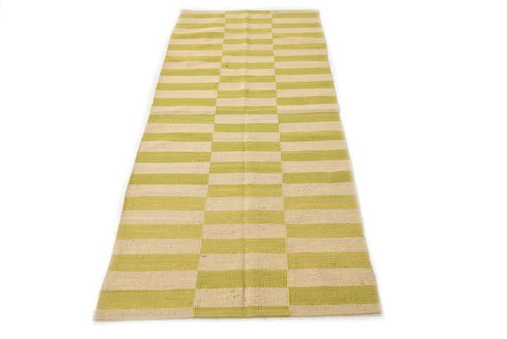 2' 7 x 6' 9 Hand Woven Kilim Modern Wool Runner Rug