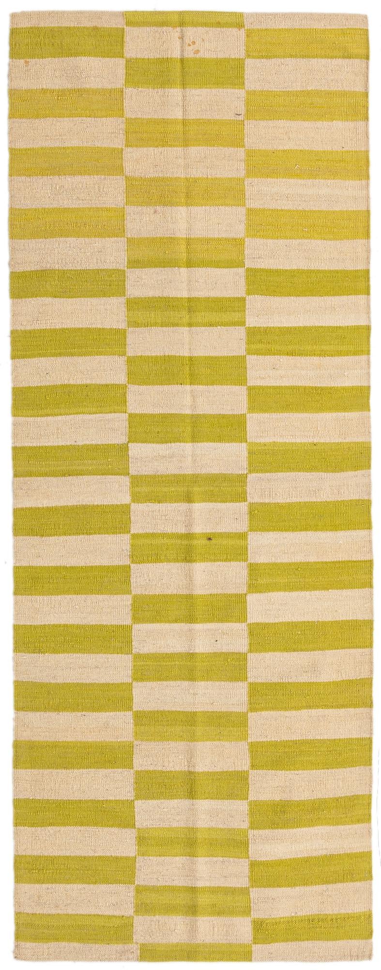 2' 7 x 6' 9 Hand Woven Kilim Modern Wool Runner Rug