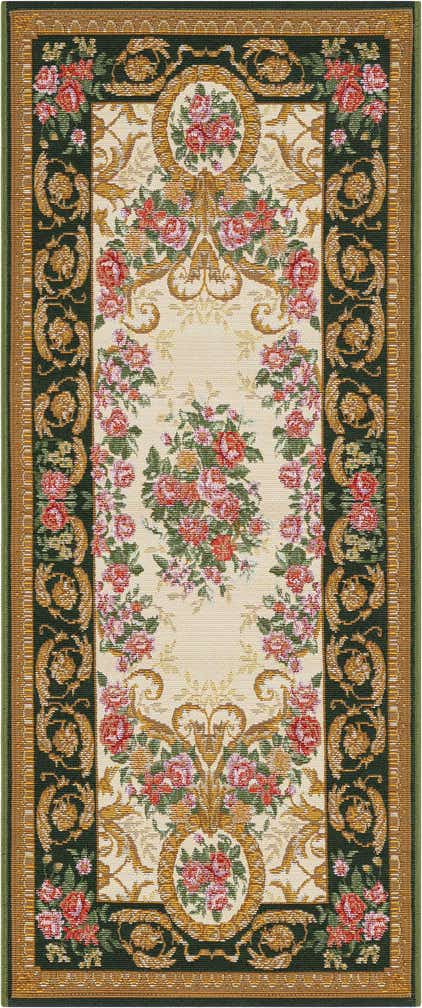 2' x 5' Easy-Clean Traditional Indoor / Outdoor Runner Rug
