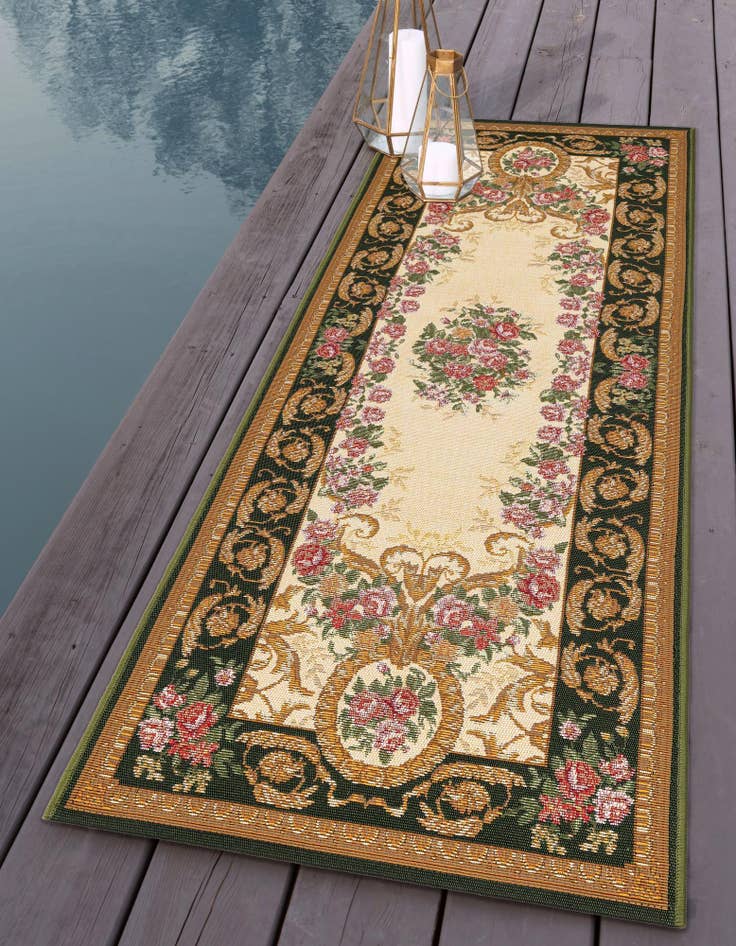 Detail image of 2' x 5'  Washable Traditional Indoor / Outdoor Runner Rug