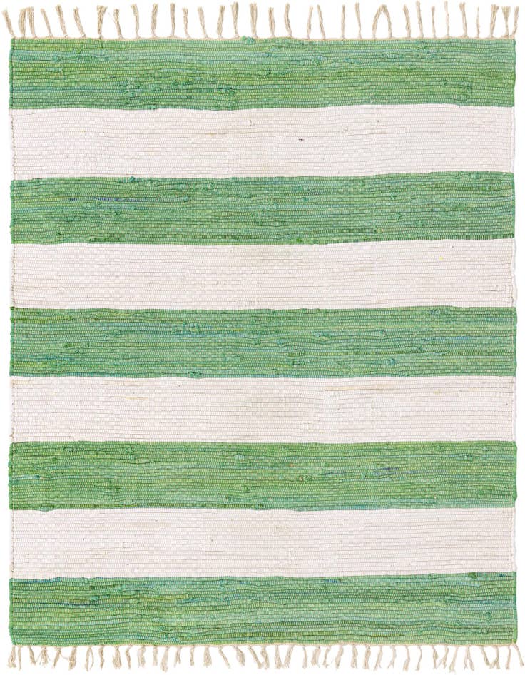 Detail image of 5' 1 x 5' 1 Hand Woven Chindi Rag Square Rug