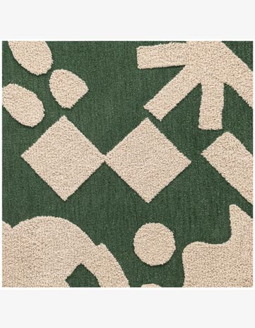 3' 3 x 3' 3 Handtufted Wool Square Rug