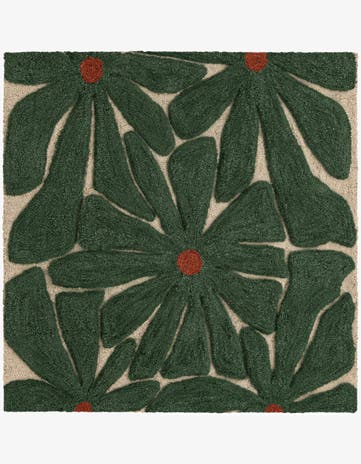 8' x 8' Handtufted Wool Square Rug