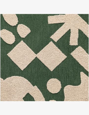 8' x 8' Handtufted Wool Square Rug