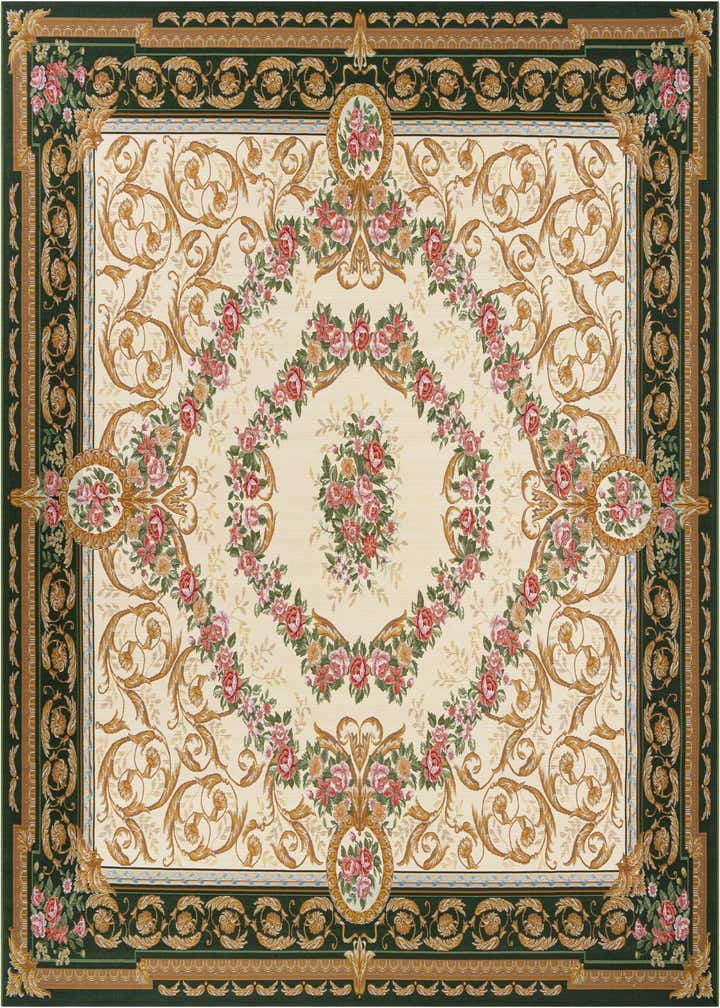 10' x 10' Easy-Clean Traditional Indoor / Outdoor Square Rug