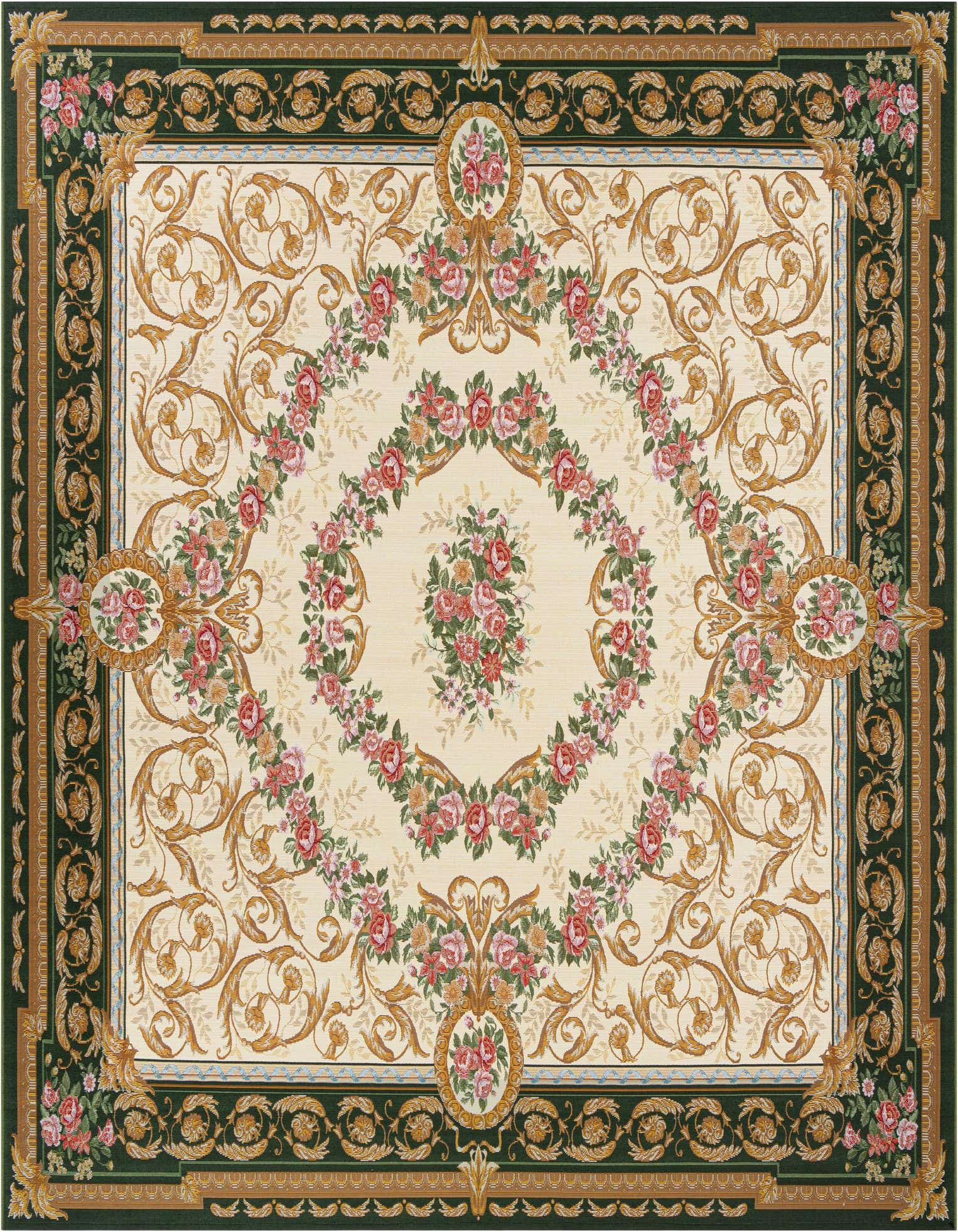 10' x 10' Easy-Clean Traditional Indoor / Outdoor Square Rug