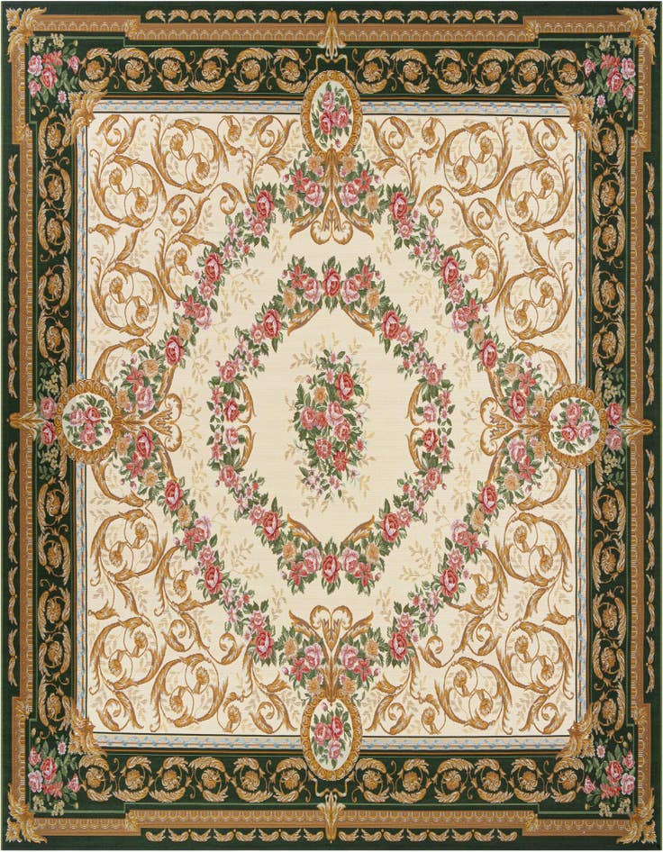 Detail image of 10' x 10' Easy-Clean Traditional Indoor / Outdoor Square Rug