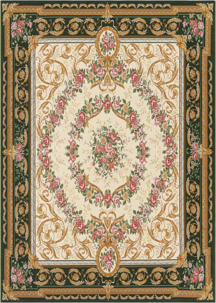 7' 10 x 7' 10 Easy-Clean Traditional Indoor / Outdoor Square Rug