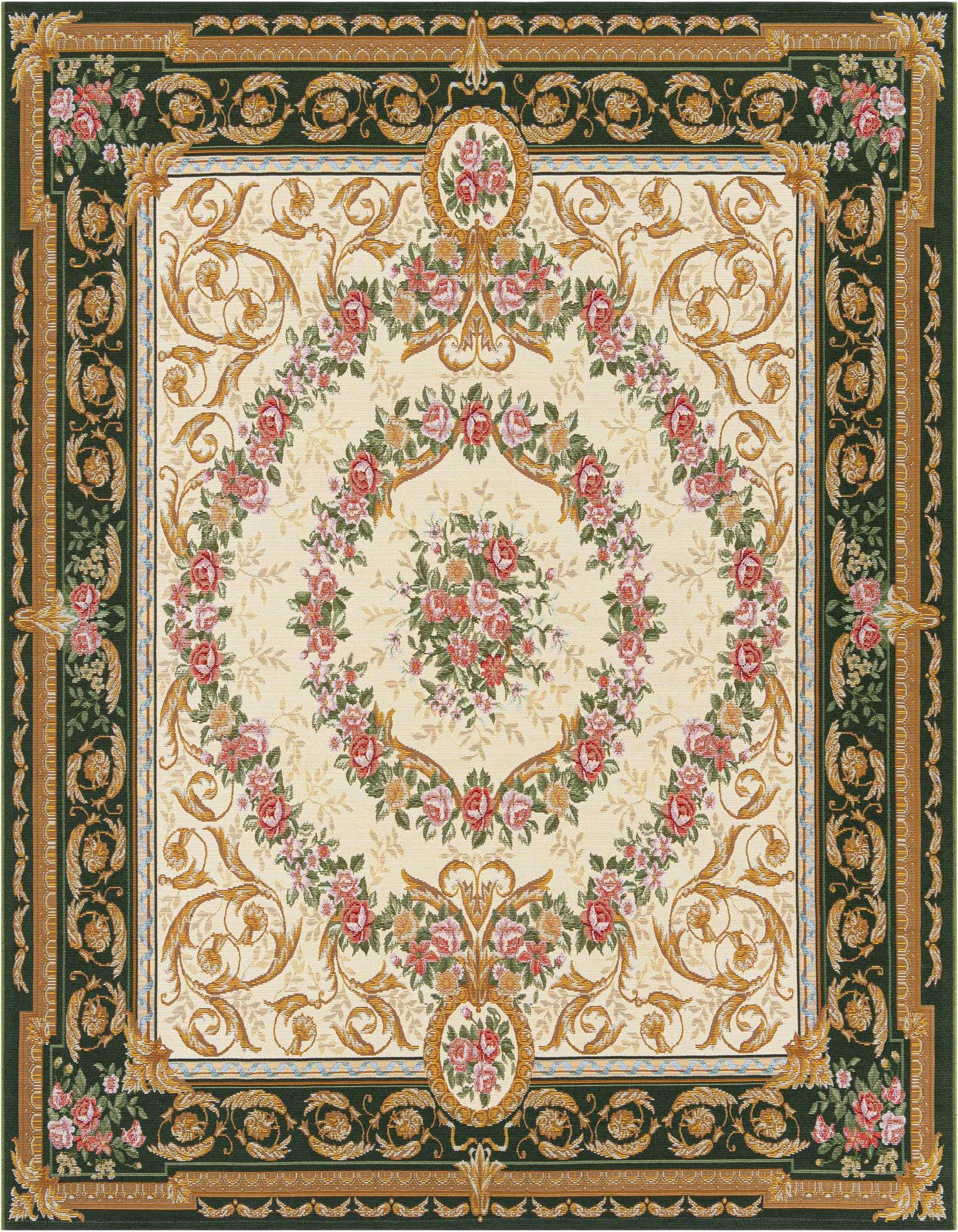 7' 10 x 7' 10 Easy-Clean Traditional Indoor / Outdoor Square Rug