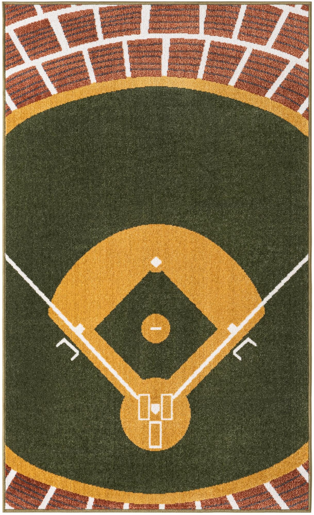 3' 3 x 5' 3 Sports Washable Rug