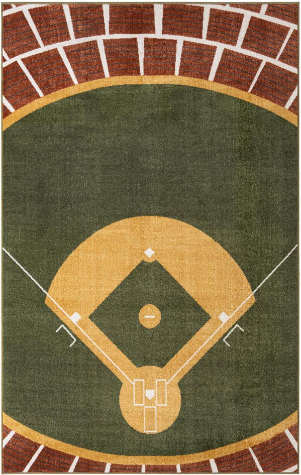 Detail image of 5' 3 x 8' Sports Washable Rug