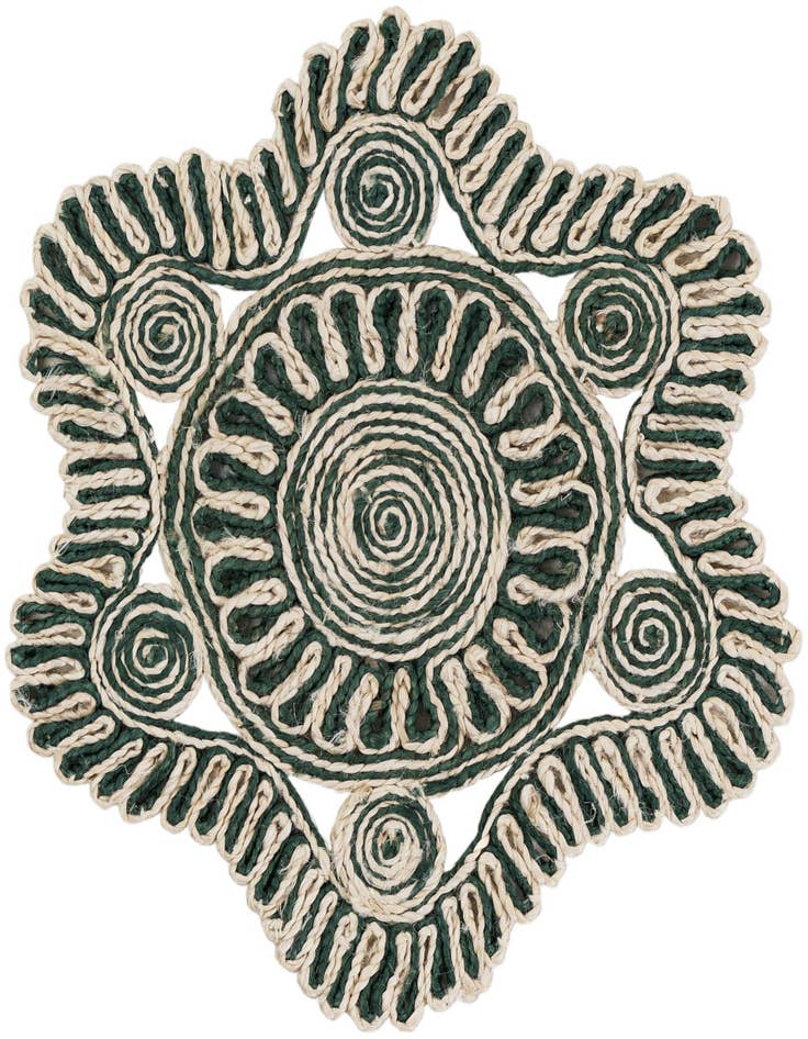 Detail image of 2' x 2'  Hand Braided Jute Round Rug