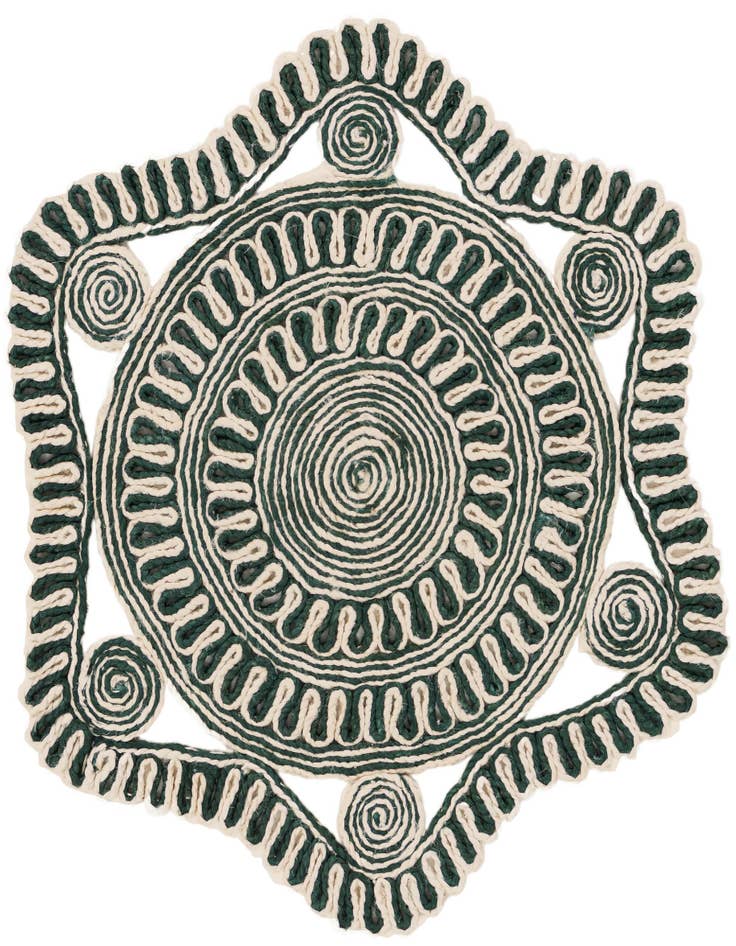 Detail image of 3' 1 x 3' 1  Hand Braided Jute Round Rug