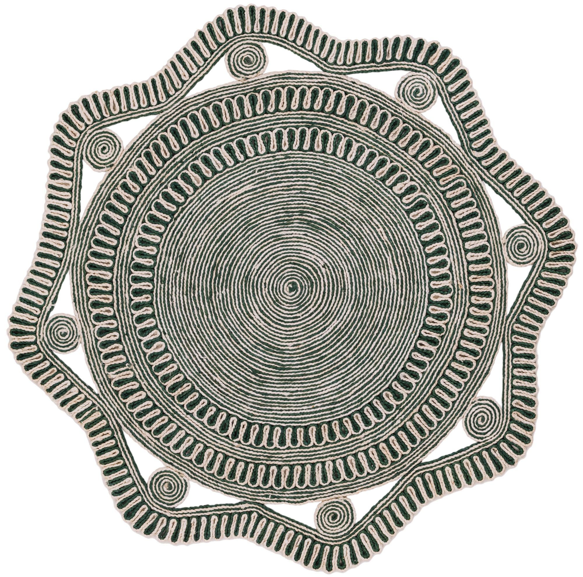 Rug Green and White Swatch link