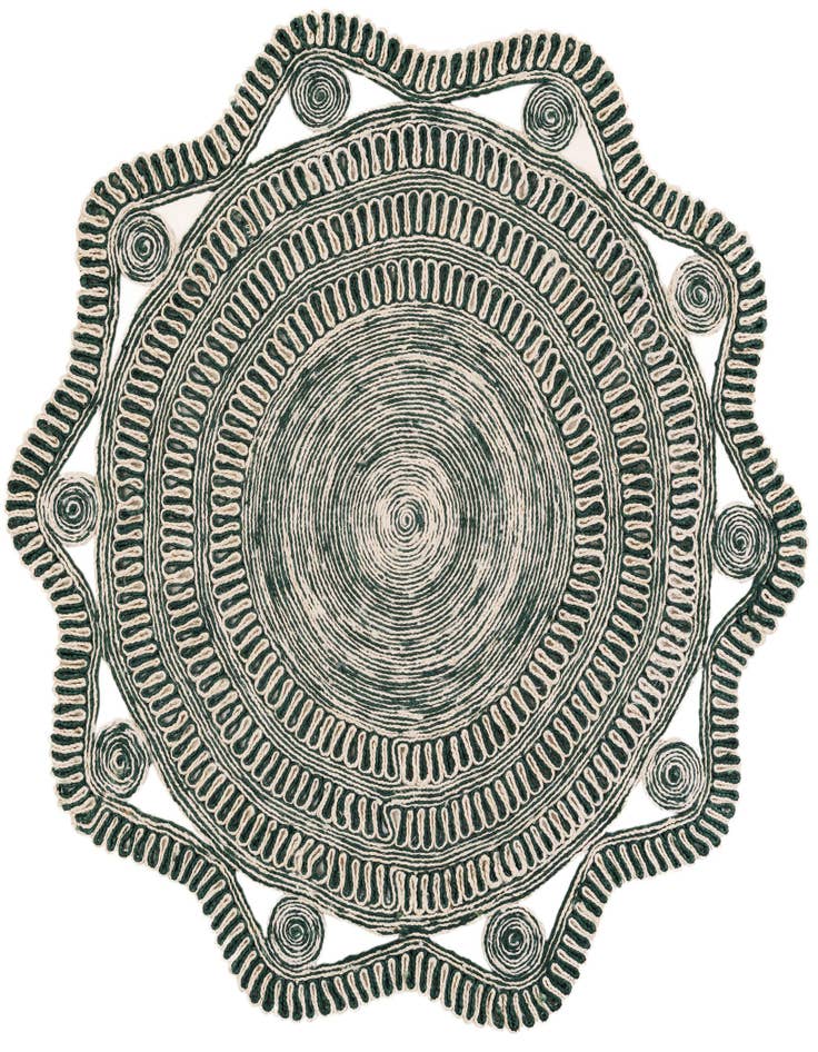 Detail image of 6' 1 x 6' 1  Hand Braided Jute Round Rug