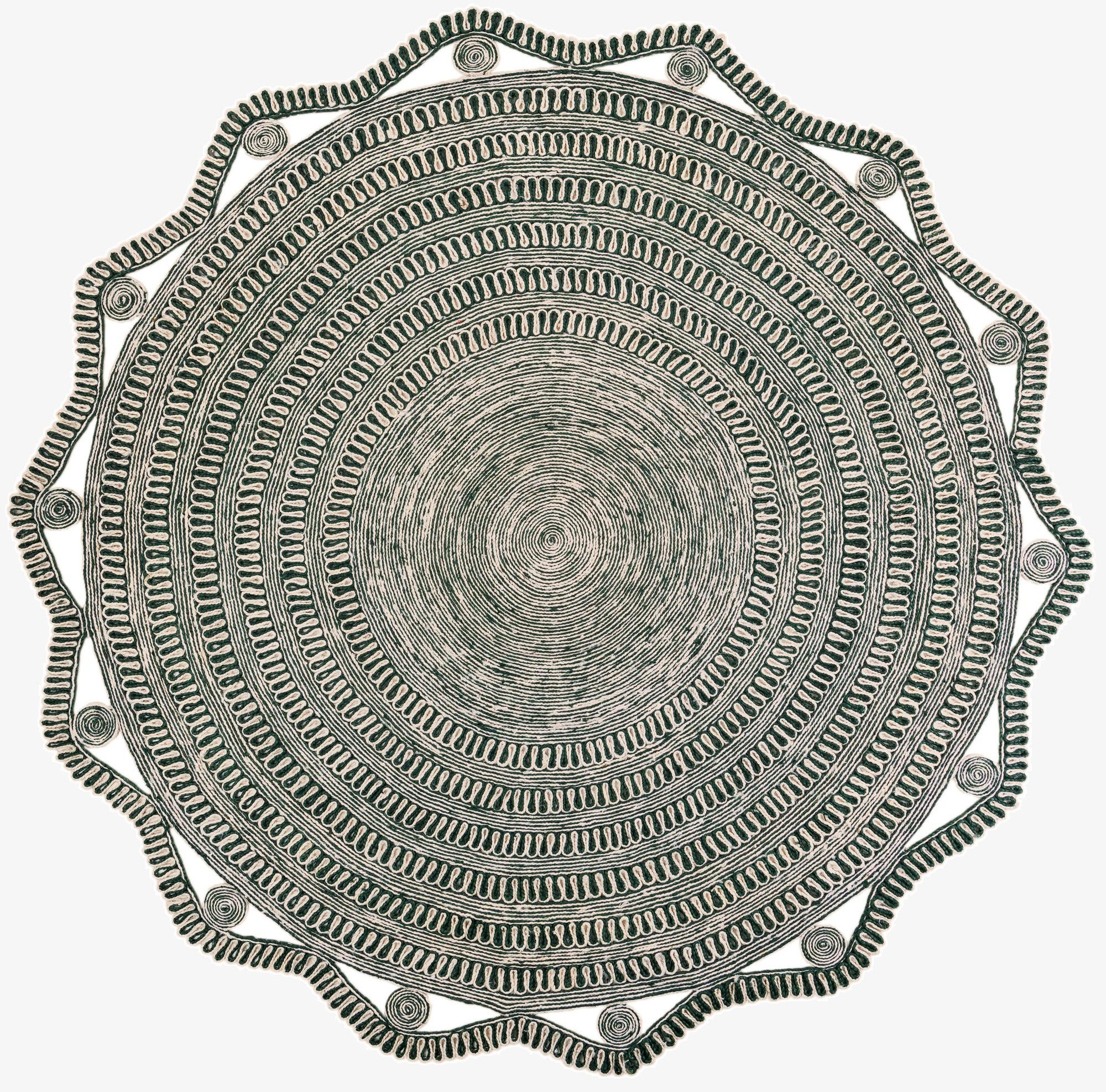10' x 10' Braided Jute Round Rug