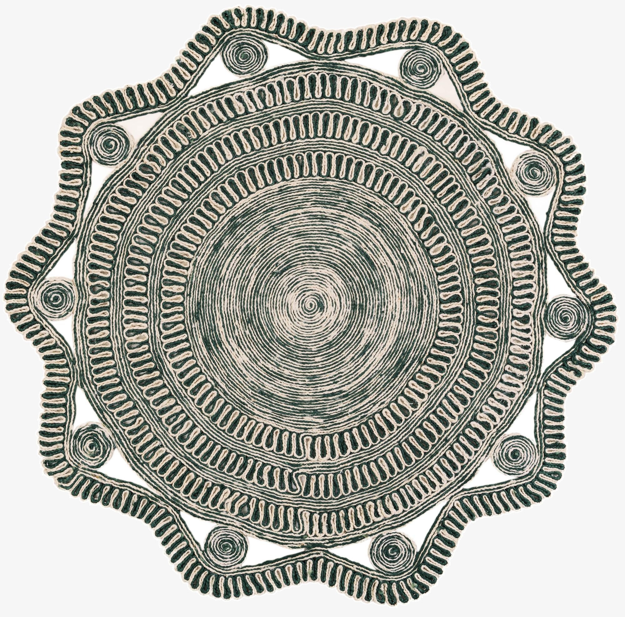 6' 1 x 6' 1  Hand Braided Jute Round Rug