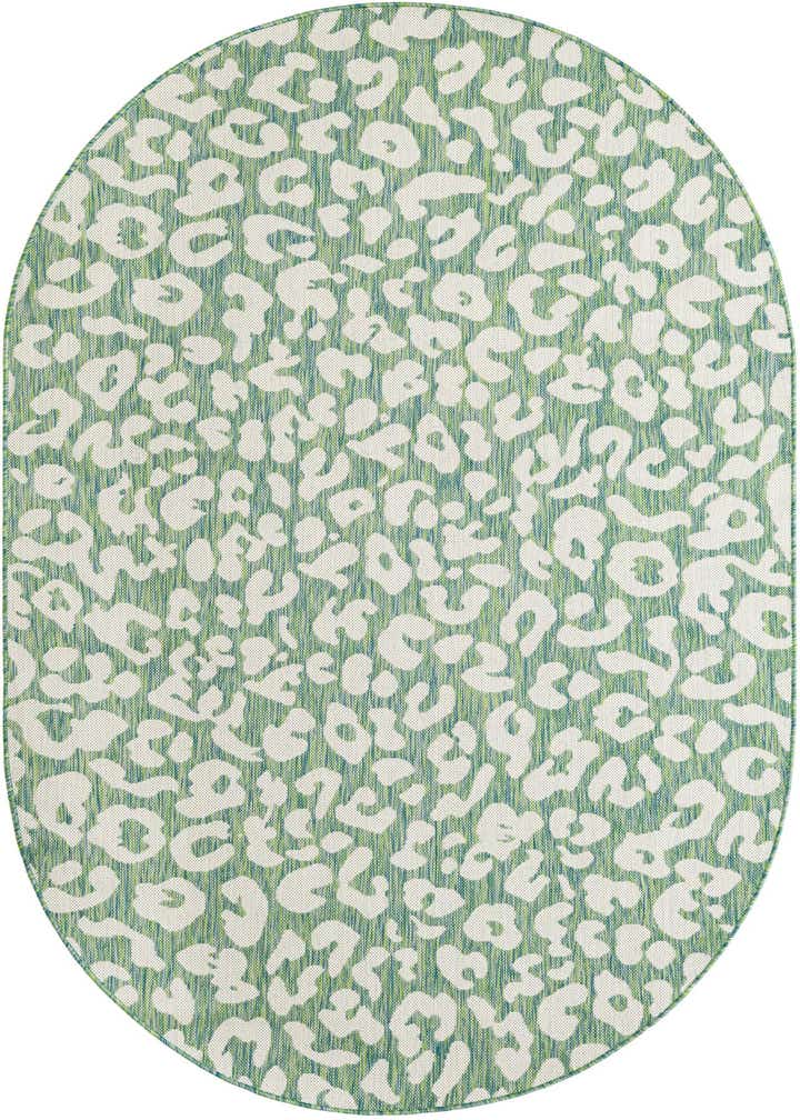 5' 3 x 8' Easy-Clean Safari Indoor / Outdoor Oval Rug