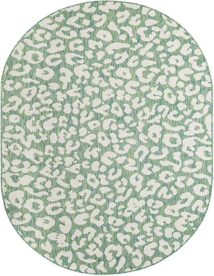 Detail image of 5' 3 x 8' Easy-Clean Safari Indoor / Outdoor Oval Rug