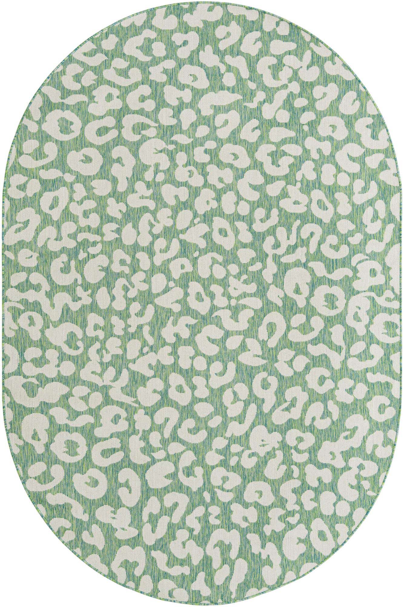 6' x 9' Easy-Clean Safari Indoor / Outdoor Oval Rug