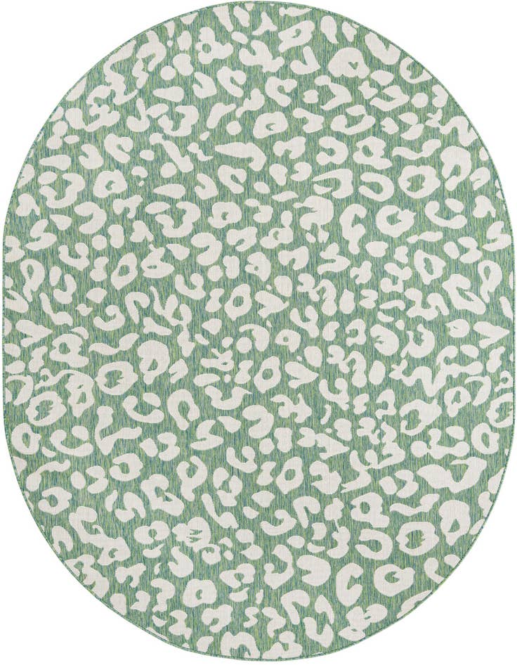 Detail image of 7' 10 x 10' Easy-Clean Safari Indoor / Outdoor Oval Rug